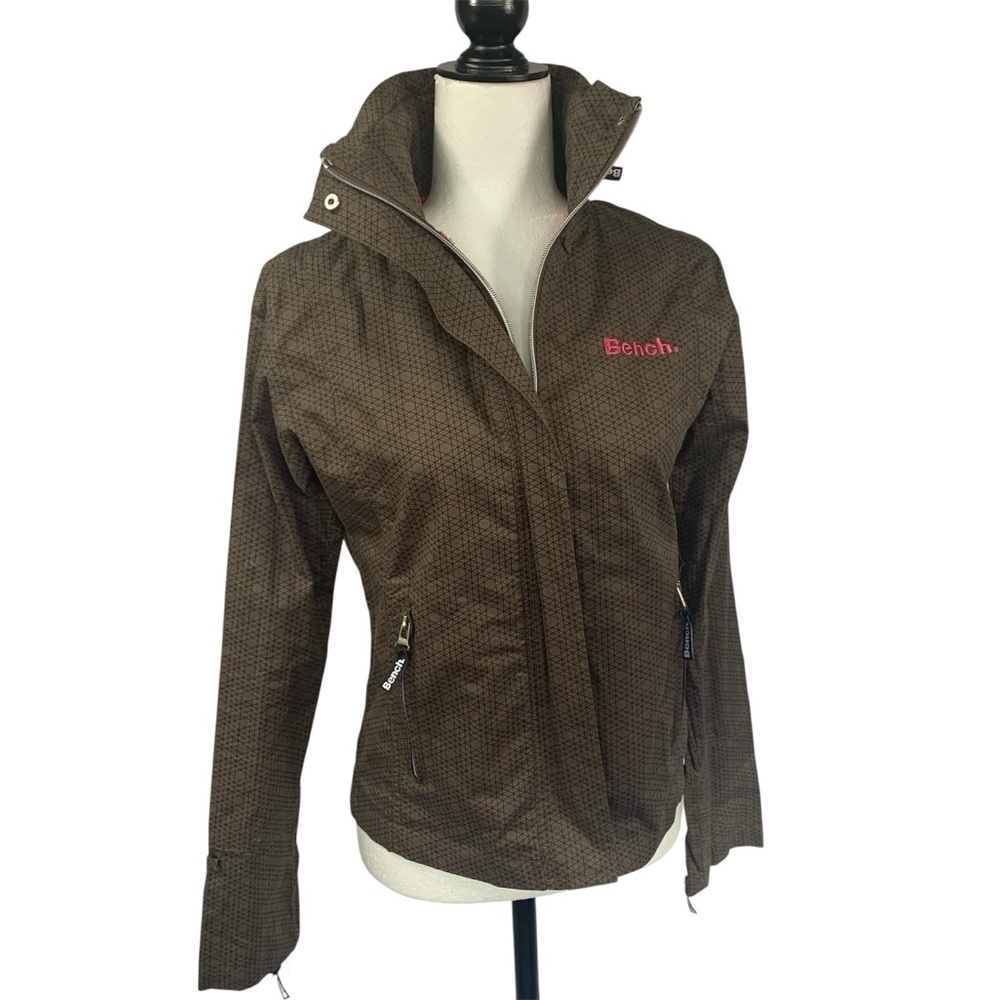 Bench Jacket Womens Fall Coat Softshell Light Hiking Windbreaker wHood Mocha M
